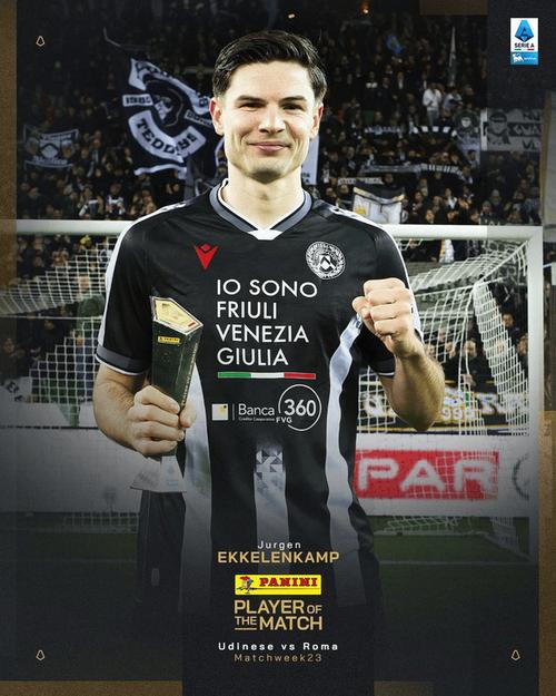 意甲官方:埃克伦坎普当选乌迪内斯vs罗马全场最佳球员插图 意甲官方:埃克伦坎普当选乌迪内斯vs罗马全场最佳球员插图